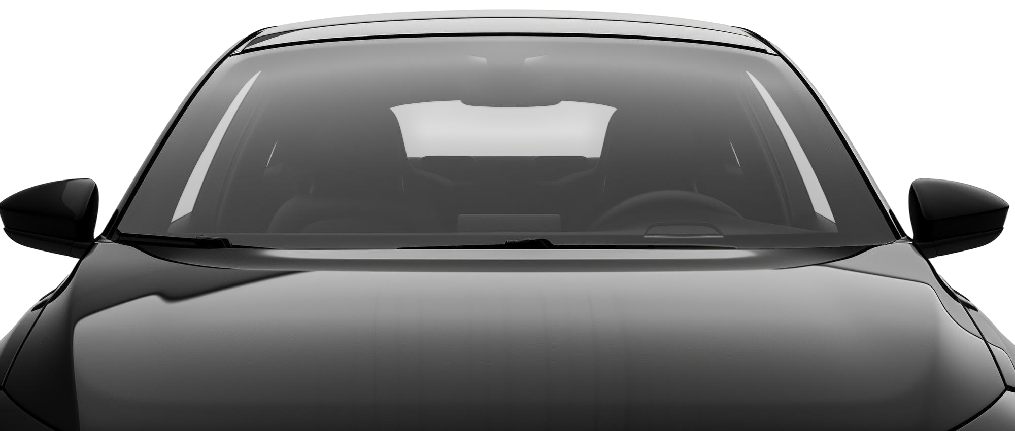 front windshield black car clean clear offering broad canvas mockup